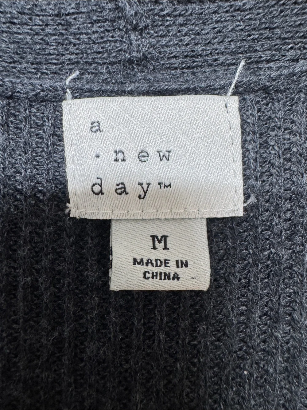 a new day Charcoal Gray Open-Front Women's Cardigan